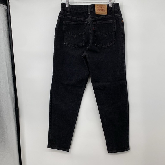Levi's 551 Vintage 90s Jeans Womens Size 12 Medium Black Relaxed Fit Tapered Leg - Picture 5 of 13